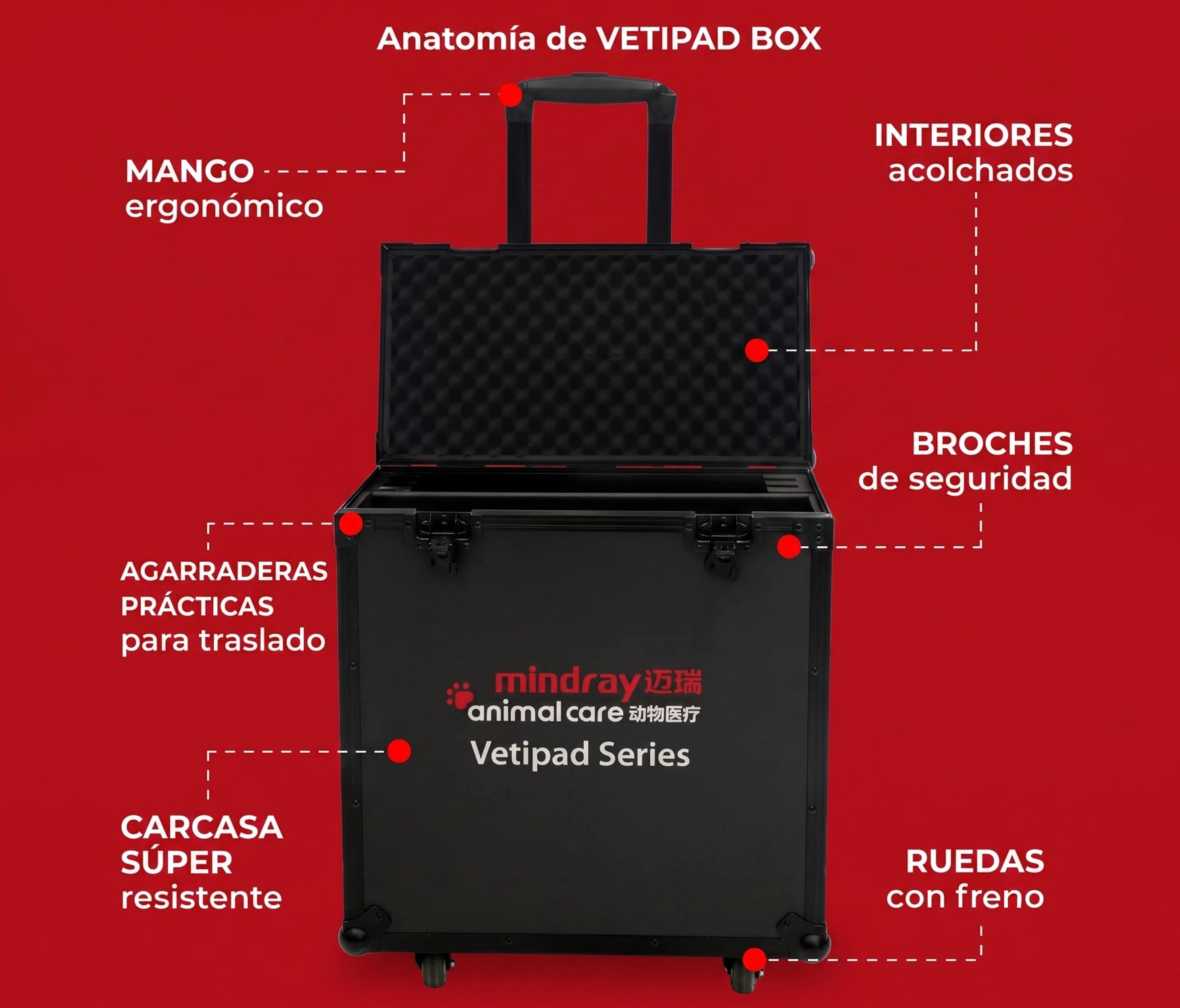 Estuche de Transporte para Flat Panel Animal Care - Accesorios Mindray